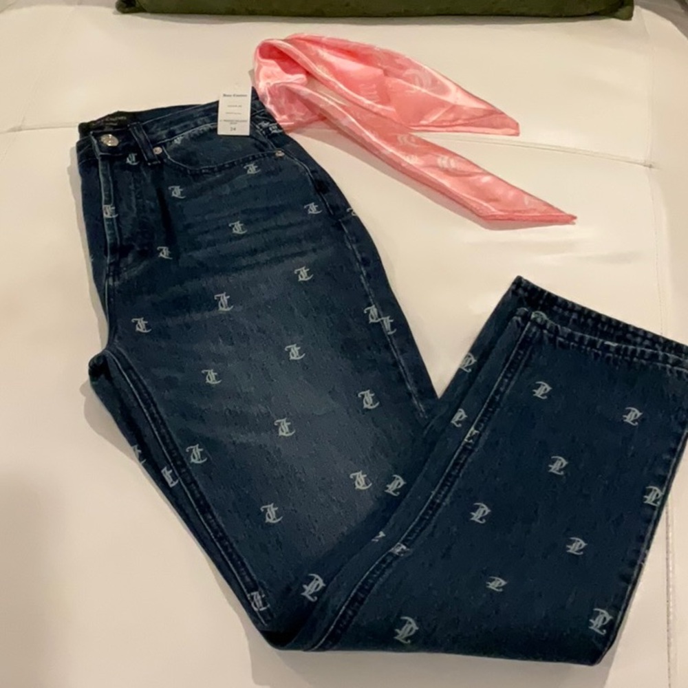 NWT Juicy Couture “JC” Printed All Over Jeans - Size 24